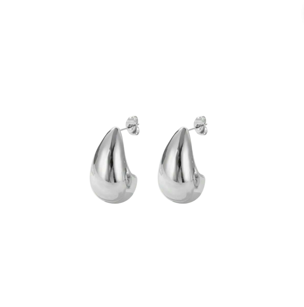 Boucles Diane argentées mini