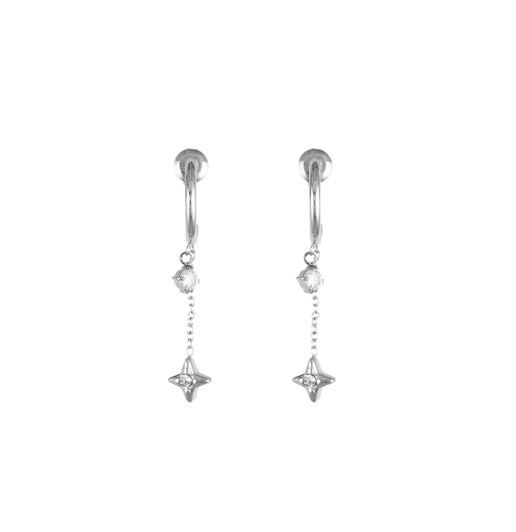 Boucles Elia argentées
