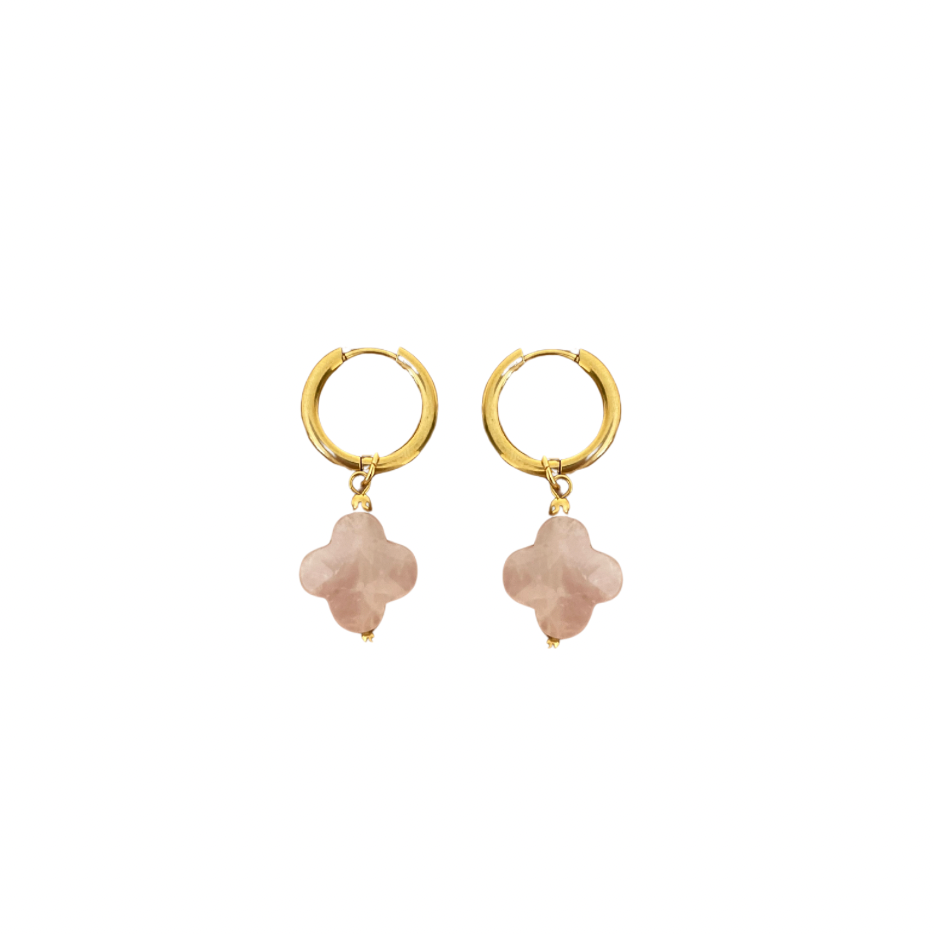 Boucles d'oreilles Armelle rose