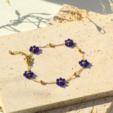 Bracelet Flora bleu marine