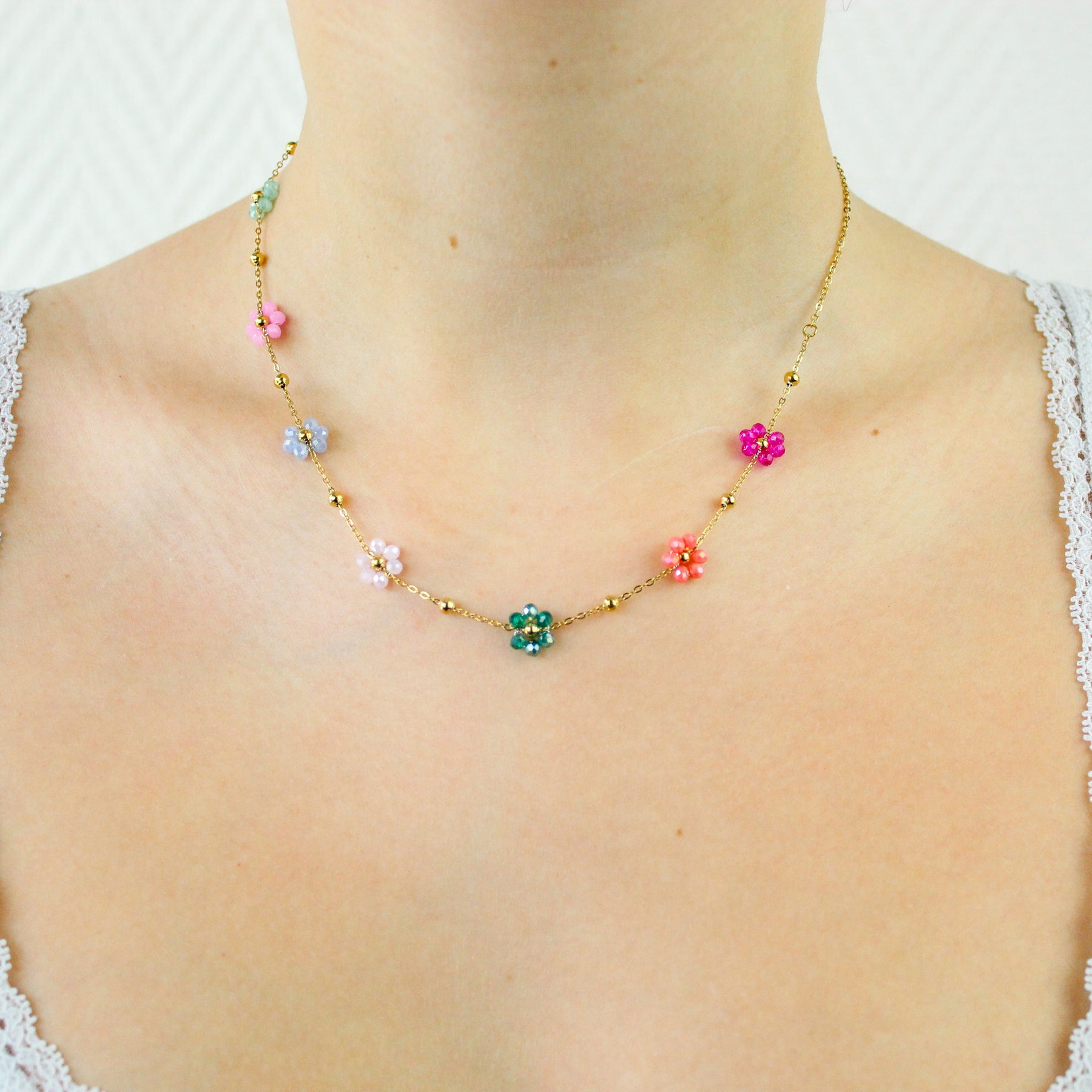 Collier Flora multicolore