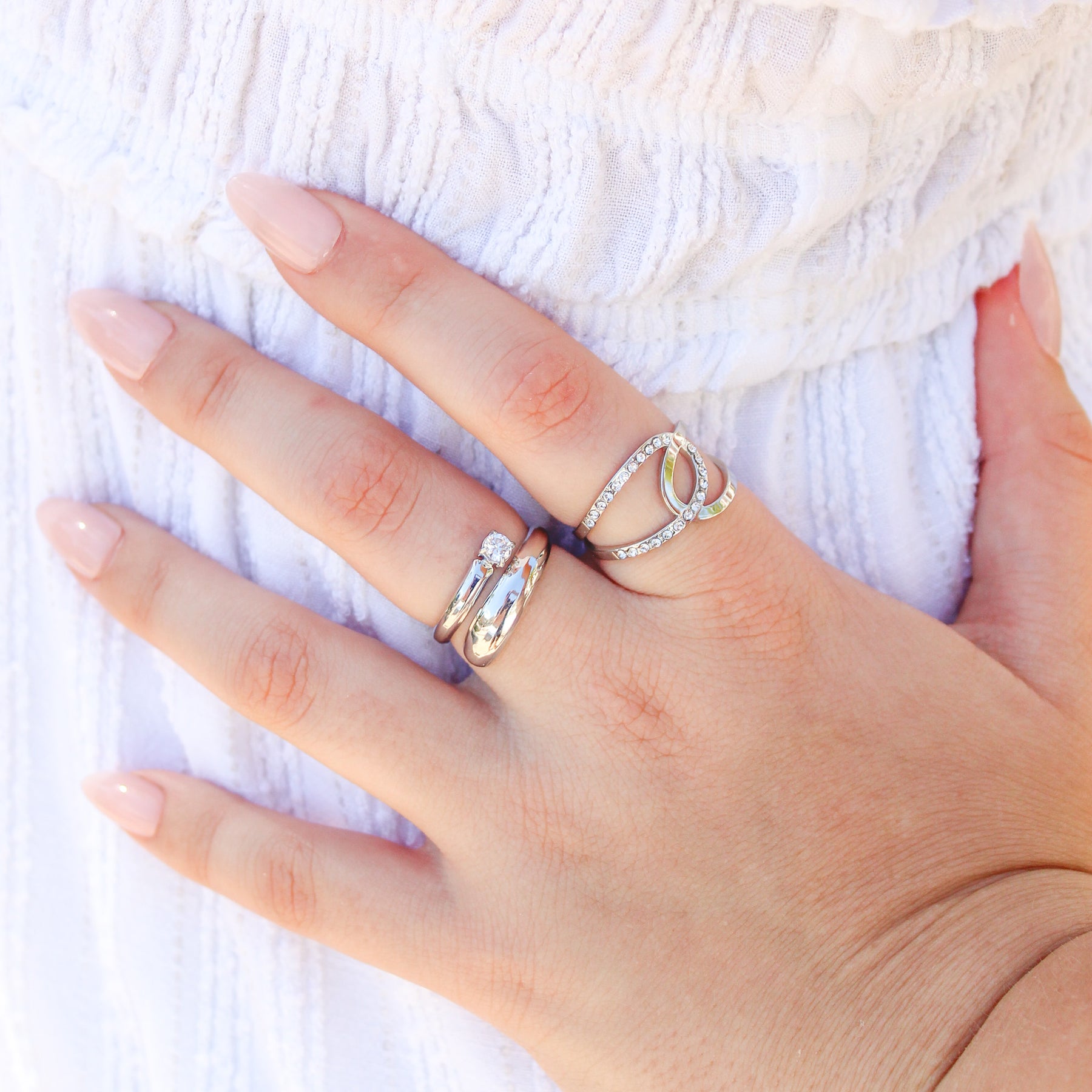 Bague Elsa argentée