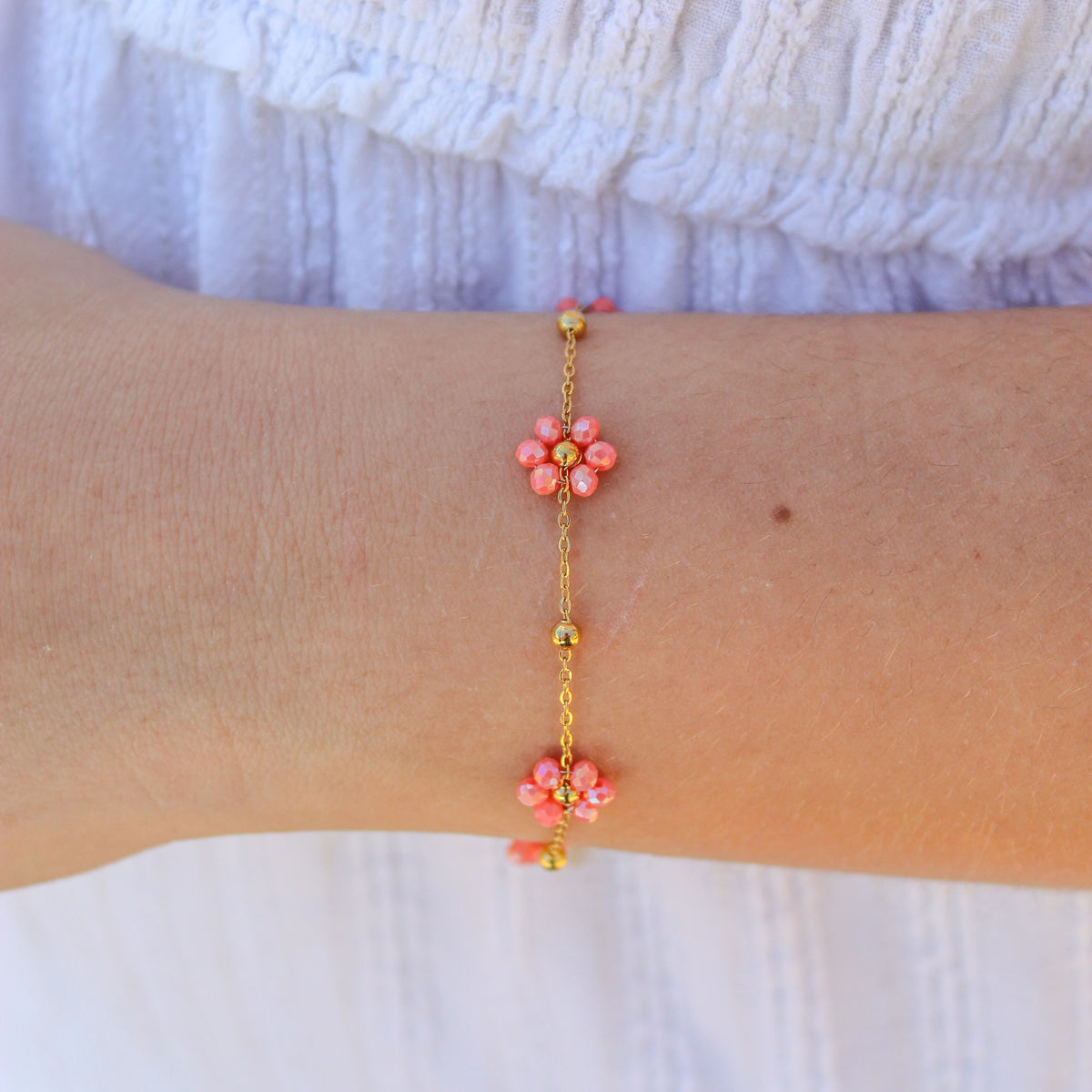 Bracelet Flora saumon