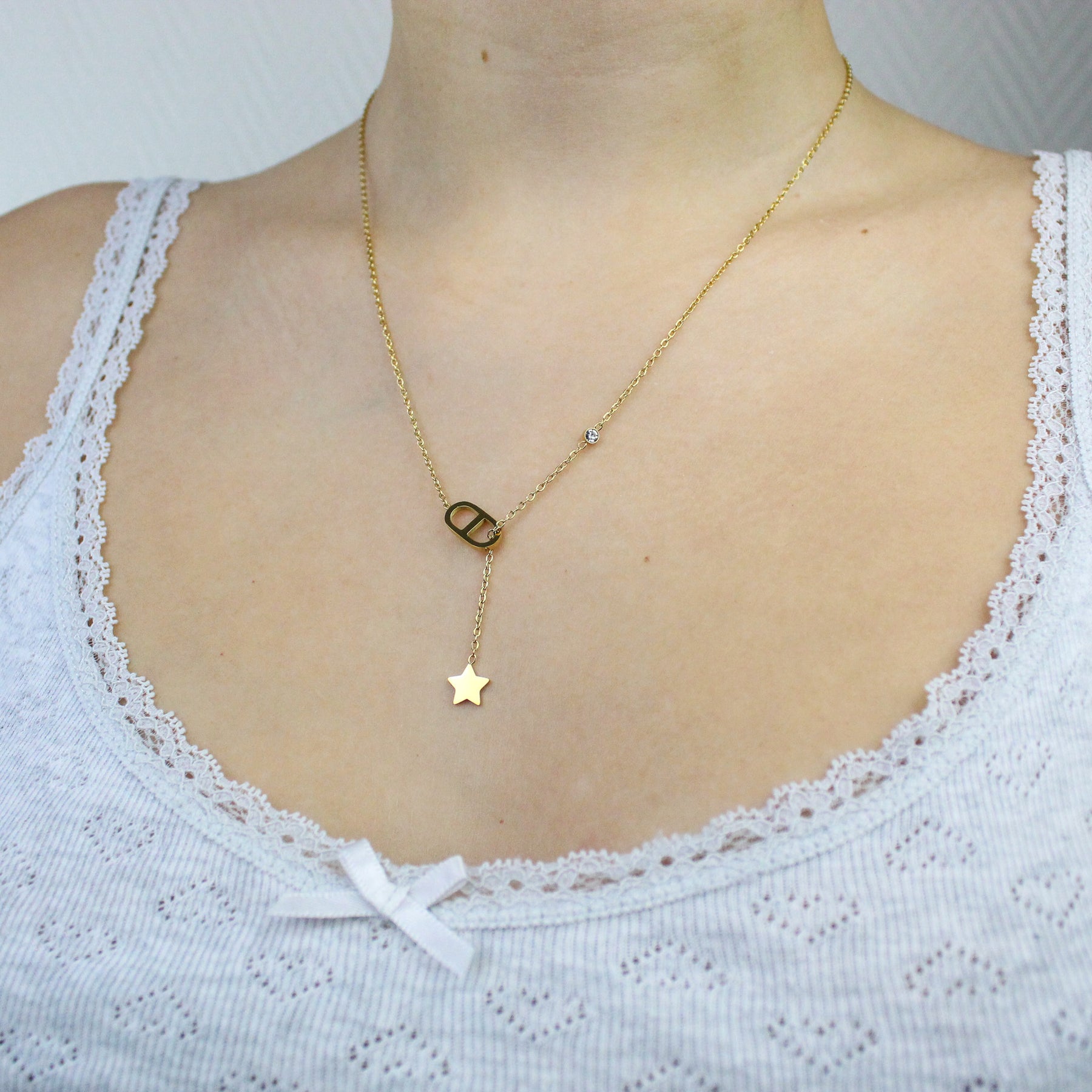 Collier Ambre doré